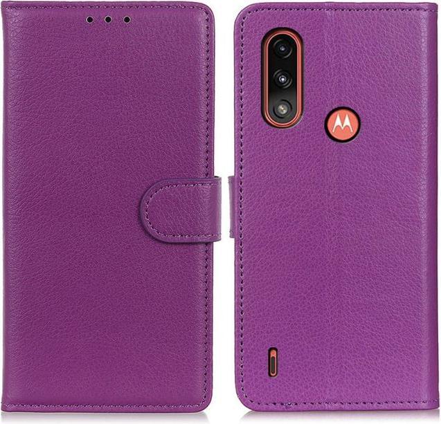 Produktbild MU Classic Litchi Leder Bookcover Series (Motorola Moto E7 Power)