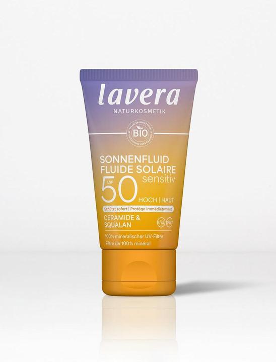 Actual product image Lavera Sonnenfluid sensitiv LSF50 Tube 40 ml (Sun cream face, SPF 50, 40 ml)