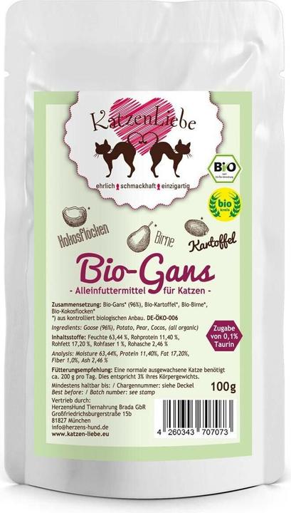 Immagine prodotto KatzenLiebe Oca biologica con patate (Adulto, 1 pz., 100 g)