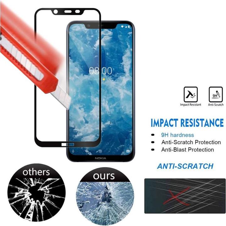 Immagine prodotto Screenguard Nokia 8.1 Pellicola di vetro protettiva a schermo intero 2.5D 9H (1 Pezzo/i, Nokia 8.1)