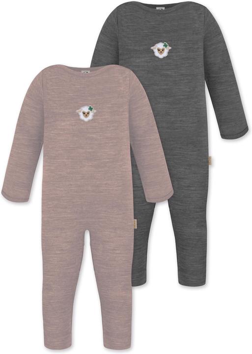 Normani 2er Pack Baby Merino Strampler „Tangoio" - 9595