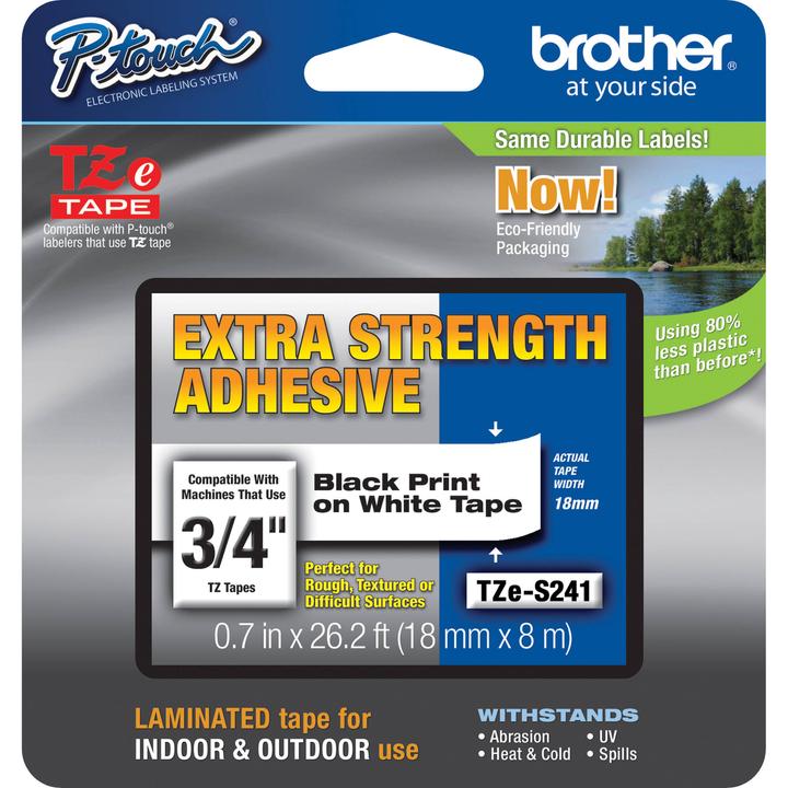 Produktbild Brother Tze-S241 (1.80 cm, Schwarz, Weiss)