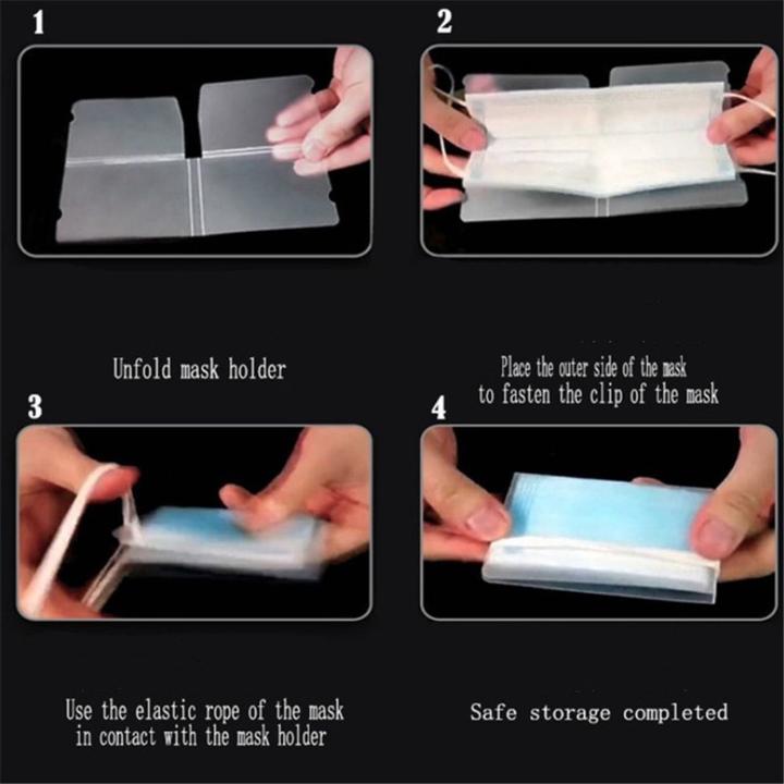 Image du produit Cover-Discount 4 pcs. Rangement pratique pour masque d'hygiène pliable (4 x)