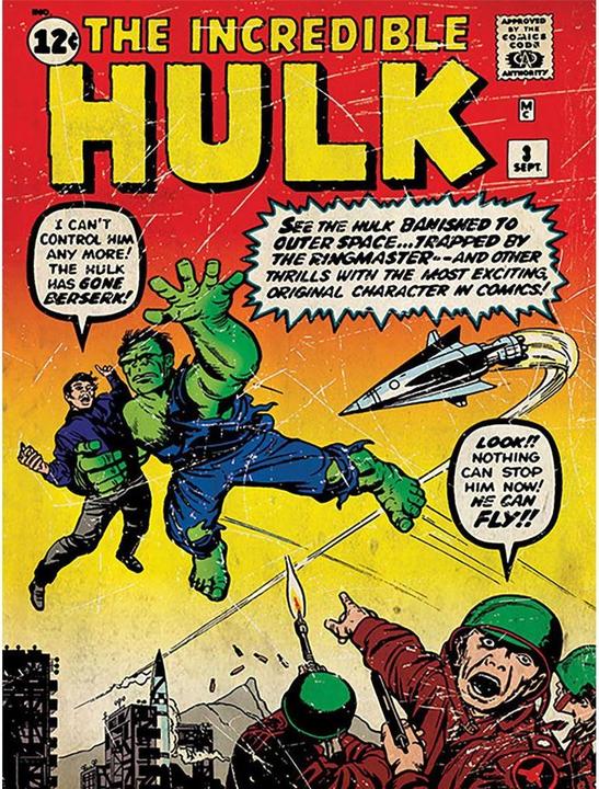 Produktbild Hulk Leinwanddruck Flying (80 x 60 cm)