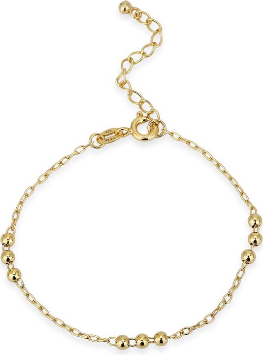 Leyda Armband Kugeln (19 cm, Silber 925 1 Mikron Gelb Vergoldet 18k)