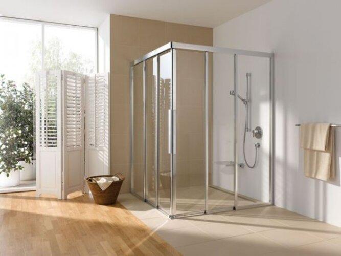Produktbild Koralle Eckduschkabine Schiebetür dreiteilig - Halbteil myDay Comfort ESFBF3S links 120 1185-1205x2 (100.80 cm, 208.80 cm, 21.60 cm)