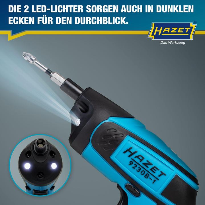 Actual product image HAZET Cordless screwdriver bit set ∙ Mini 9230B-1 ∙ Maximum loosening torque: 4.5 Nm ∙ Inside TORX®… (Electrical connection)