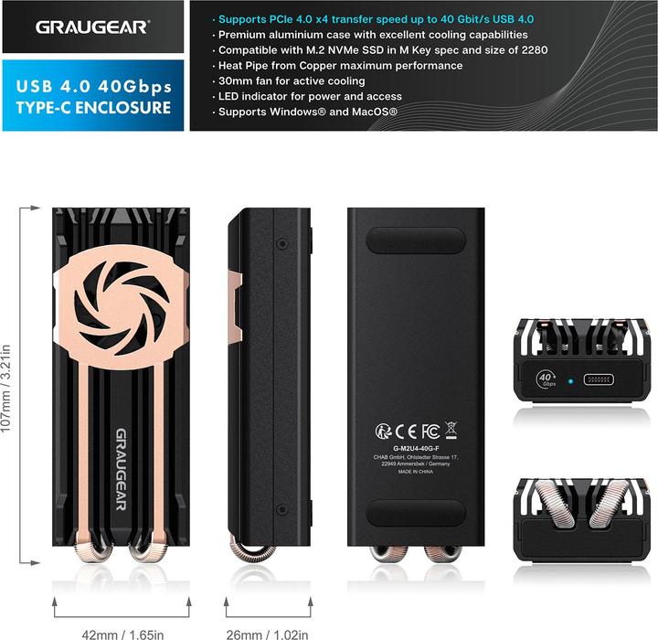 Productafbeelding Graugear G-M2U4-40G-F (M.2)