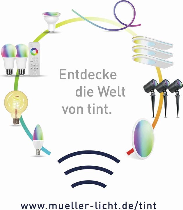 Produktbild Müller Licht Outdoor LED-Strip white + color 36W 1200 lm 1800- 6500 K + RGB warmwei- tageslic (Warmweiss, 500 cm, Outdoor)