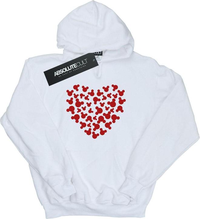 Immagine prodotto Disney Mickey Mouse Heart Silhouette Felpa con Cappuccio Uomo (XXL)