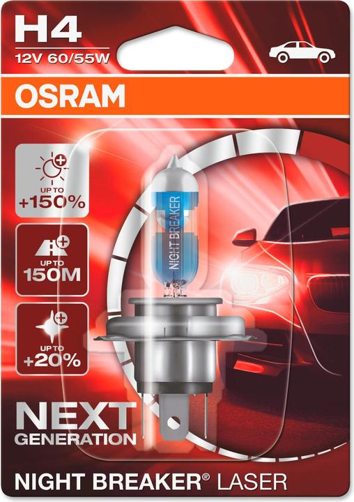 Produktbild Osram 64193NL-1BL Halogen Leuchtmittel Night Breaker® Laser Next Generation H4 6 (H4)