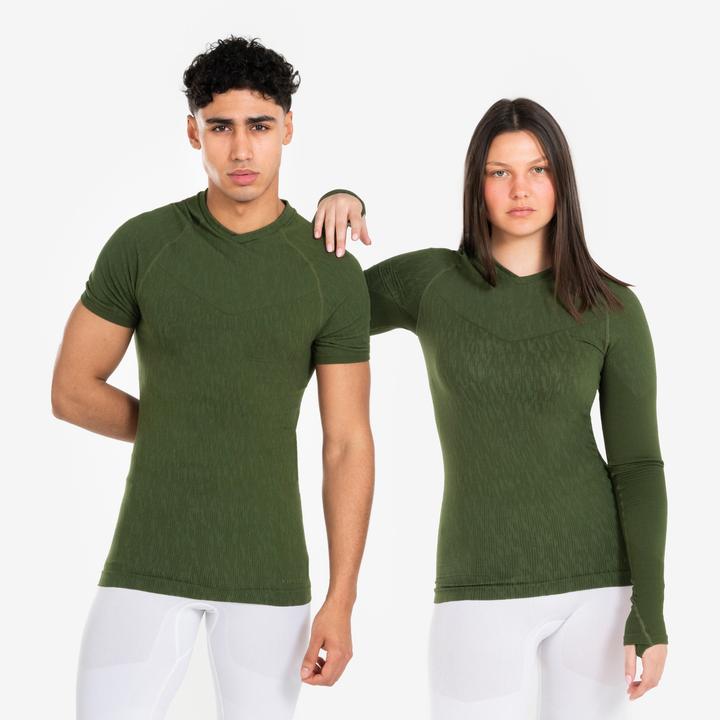 Image du produit Kipsta Maillot de football à manches longues homme/femme - Keepdry kaki (L)