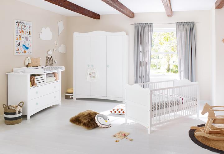 Florentina (Lit de bébé, Unité de changement, Armoires pour enfant)