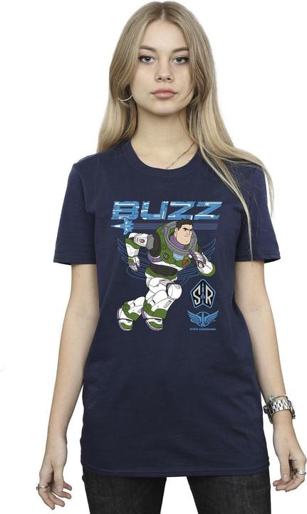 Actual product image Disney Womens/Ladies Lightyear Buzz Run To Action Cotton Boyfriend T-Shirt (M)