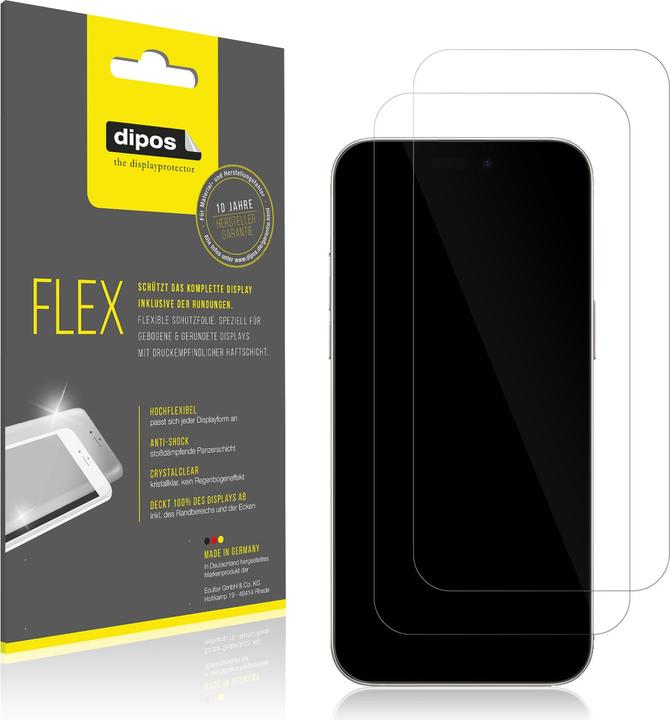 Immagine prodotto Dipos 3D Full-Cover Pellicola Protettiva (1 Pezzo/i, Apple iPhone 16 Plus)