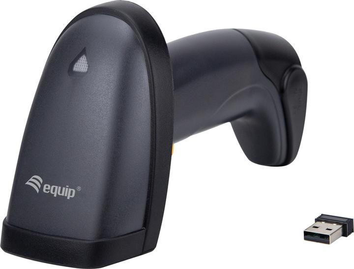 Actual product image equip Barcode handheld scanner 2D laser with holder 2.4GHz bw (2D barcodes, 1D barcodes, QR Code)