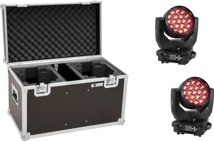 Actual product image Eurolite Set 2x LED TMH-X4 Moving-Head Wash Zoom + Case (Set)