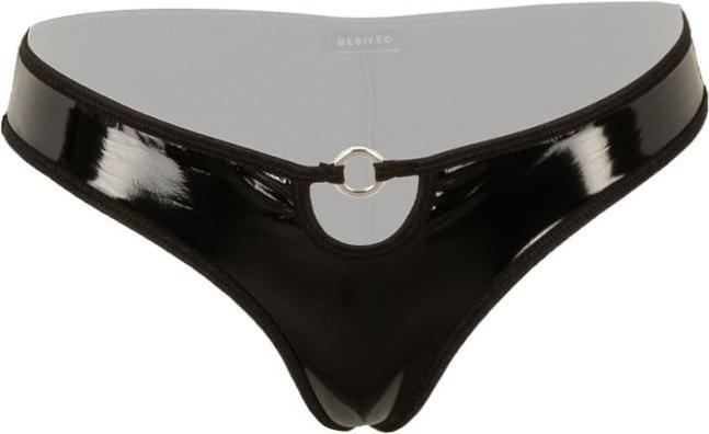 Productafbeelding Christine Le Duc Open kruis string Dark Desire - zwart (L)