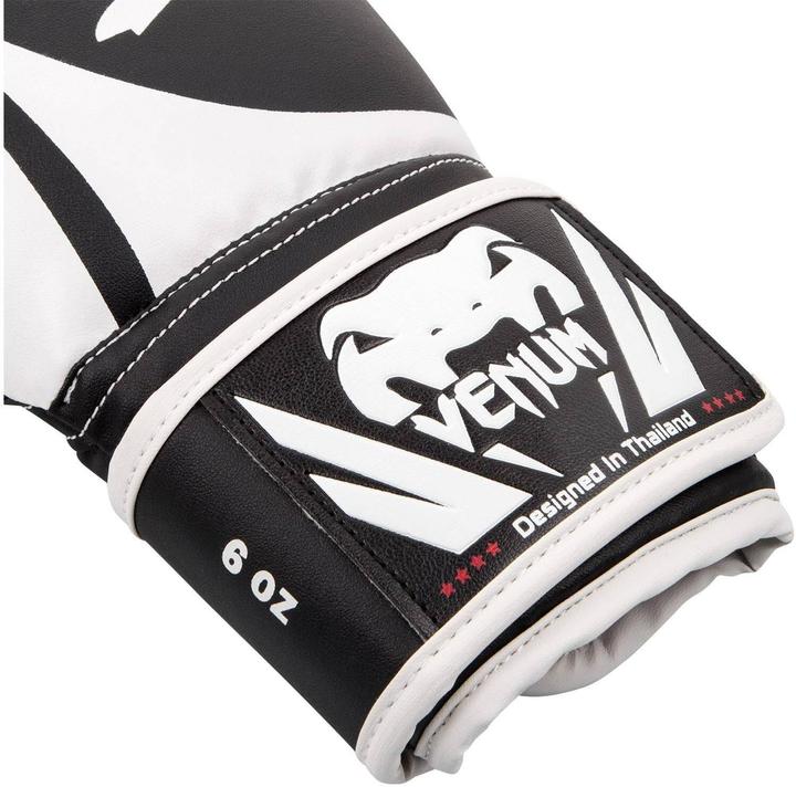 Actual product image Venum Challenger 2.0 Kids Boxing Gloves - Black/White (6 OZ, One size)
