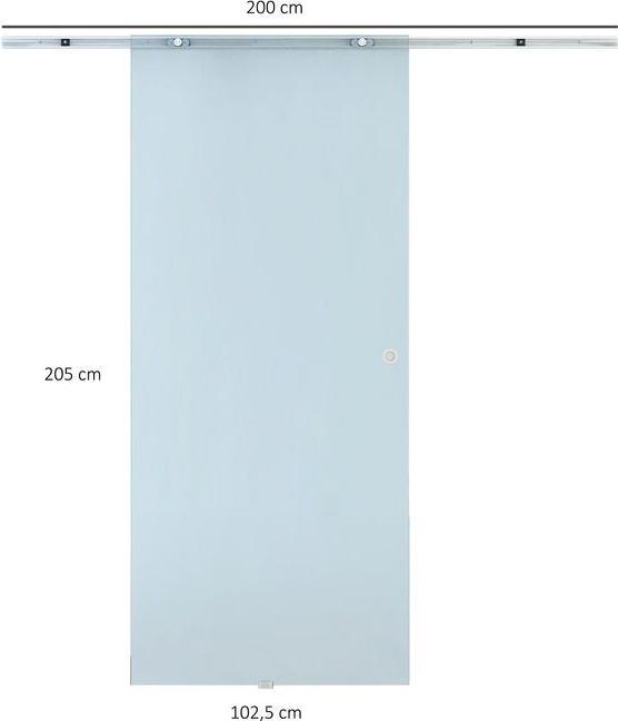Produktbild Swisshandel24 Glasschiebetür Schiebetür Glastür Zimmertür Mattglas 775 / 900 / 1025 x 2050 mm