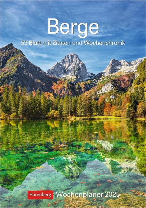 Produktbild Harenberg Berge Wochenplaner 2025 - 53 Blatt mit Zitaten und Wochenchronik (Harter Einband, Deutsch)