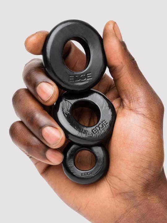 Actual product image Tracey Cox EDGE Supreme Endurance Triple Stamina Ring Set (3 Pack) (Black)