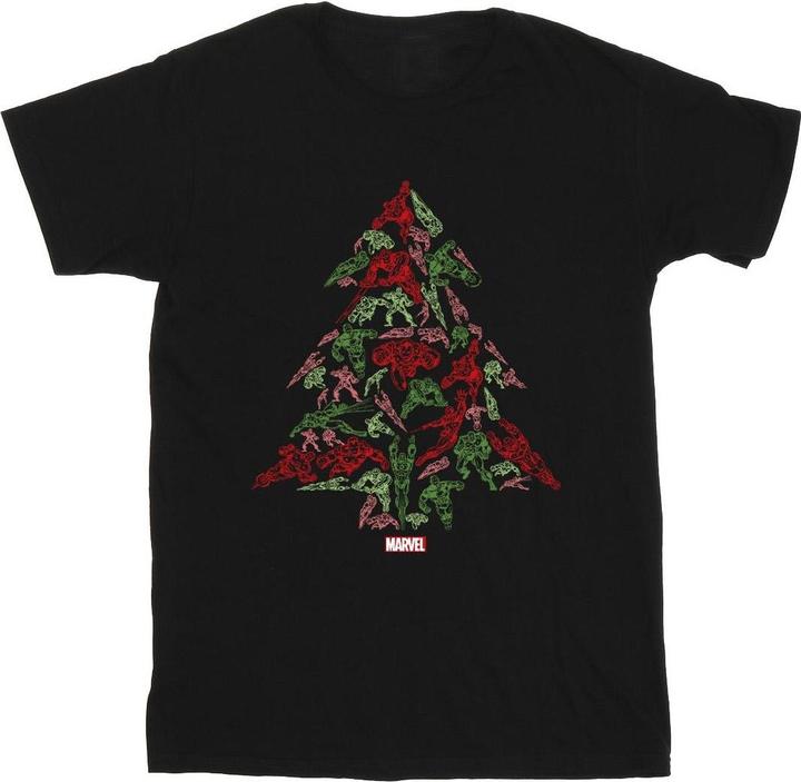 Actual product image Mens Avengers Christmas Tree T-Shirt (L)