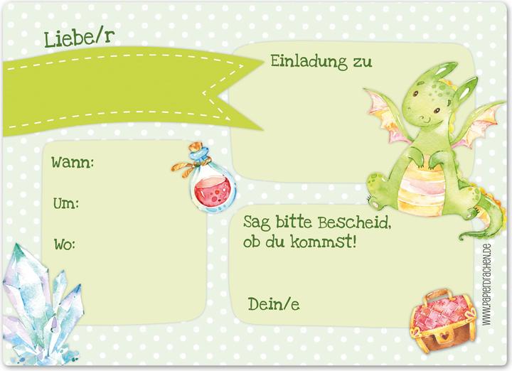 Immagine prodotto Papierdrachen 12 Biglietti d'invito di compleanno - Cavaliere (12 pz.)