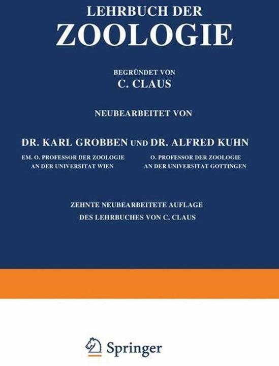 Energie-Label Lehrbuch der Zoologie (Deutsch, C. Claus, Alfred Kühn, Karl Grobben, 1932)
