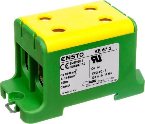 Immagine prodotto Ensto Morsetto giallo/verde Al/Cu 16-95 mm2 (KE67.3)