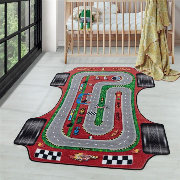 Immagine prodotto Paco Home Auto da corsa con tappeto per bambini (120 x 170 cm)