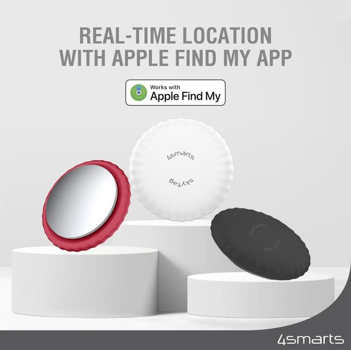Actual product image 4smarts SkyTag Slim set of 4 2x white, 1x black, 1x red (iOS)