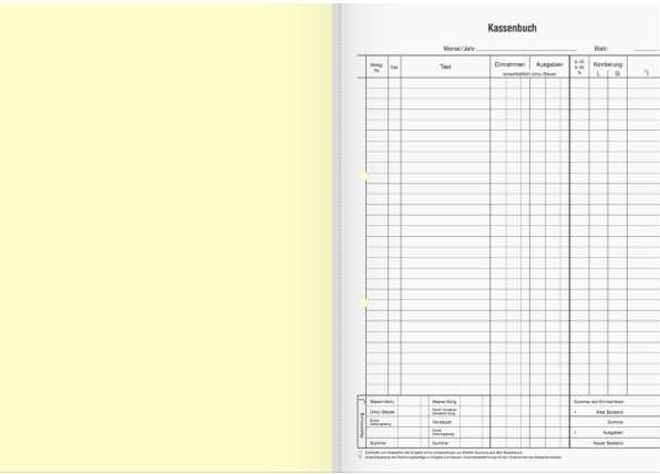 Actual product image König & Ebhardt Cash book DIN A4 orange 2 x 50 sheets (50 x)