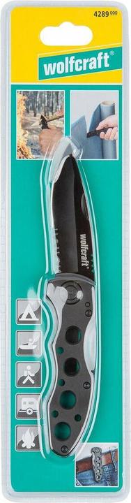 Immagine prodotto wolfcraft wolfcraft 1 Klappmesser 75mm gezahnte Klinge (7.50 cm)