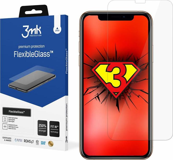 Produktbild 3MK hybrid glass Flexible 2.5D for iPhone Xs (1 Stück, Apple iPhone XS)