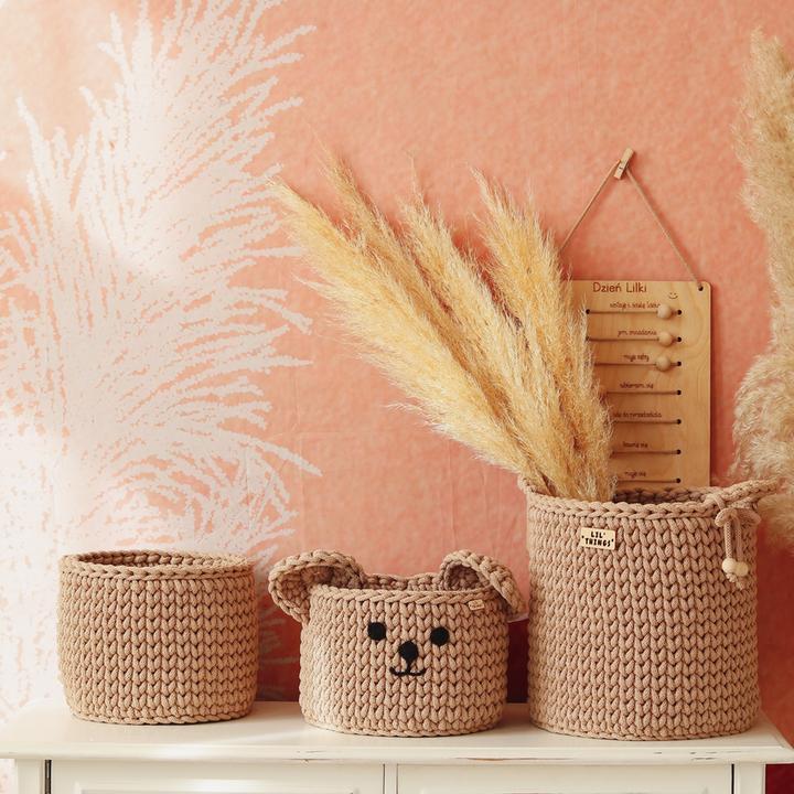 Actual product image Lil Things Bear storage basket