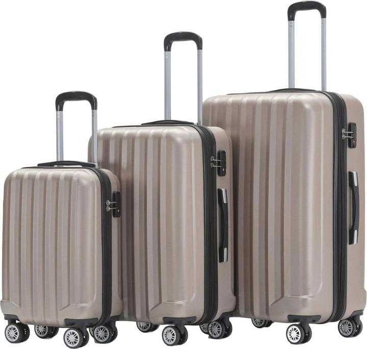 Image du produit Beibye TSA Lock 2080 Travel Case Champagne Set (115 l, M (50 - 90l), L (90 - 115l), XL (à partir de 115l))