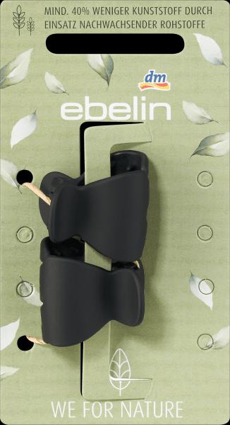 Produktbild dm ebelin Haarklammern recycelt mini schwarz / rosa