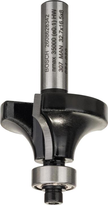 Bosch Professional Zubehör Rounding cutter 8 mm, R1 10 mm, L