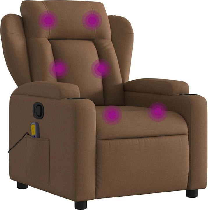 Produktbild VidaXL Massagesessel Braun Stoff,Farbe: Braun,Material: Stoff (100