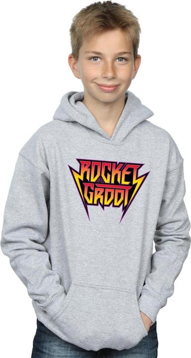 Produktbild Guardians Of The Galaxy Vol. 2 Rocket And Groot Metal Logo Kapuzenpullover Jungen (116)