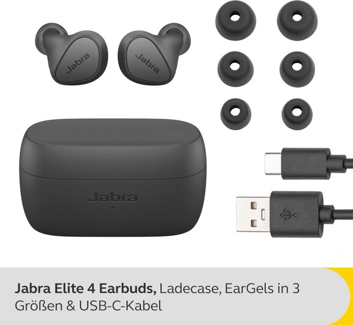 Image du produit Jabra Élite 4 (ANC, 5.50 h, Sans fil)