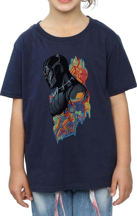 Immagine prodotto Maglietta in cotone con profilo Black Panther delle ragazze (116)