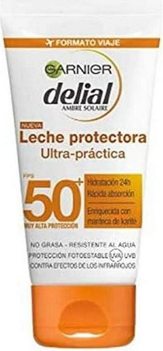Actual product image Garnier Delial Ultra Practical Protective Milk Spf50 50ml (Suntan lotion, SPF 50, 50 ml)