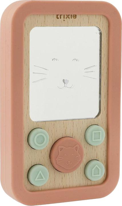 Immagine prodotto Trixie Baby Telefono per bambini in legno e gatto in silicone (MQ3) (Video e audio)