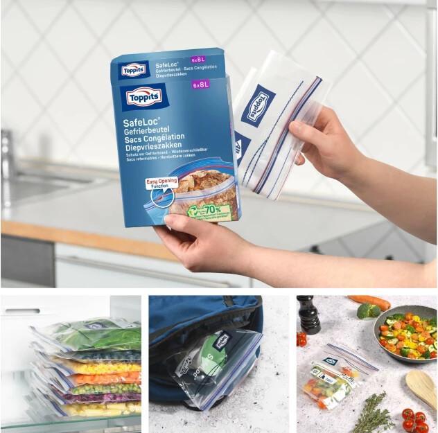 Actual product image Toppits Double closure freezer bag (6 x)
