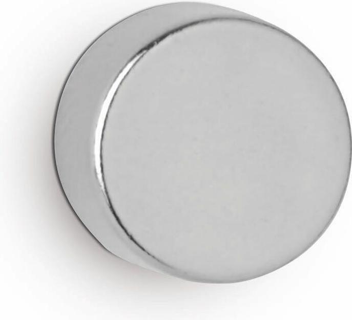 Actual product image Maul Neodymium disc magnet, 8 mm, adhesive force: 2.4 kg, silver (1 x)