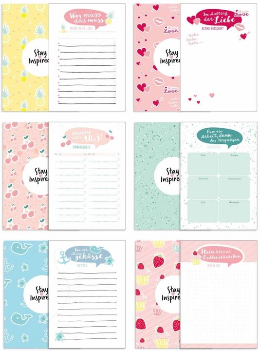 Actual product image 6 Blöcke inkl. To Do Liste, Notizblock, Wochenplaner bzw. Kalender, Einkaufsliste und Block für (German, Lisa Wirth, 2019)