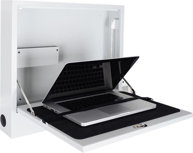 Immagine prodotto Multibrackets Cassetta a muro con serratura, bianca, capacità di carico 5 kg (Muro, 19", 5 kg)
