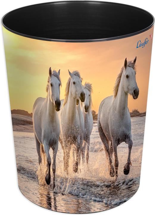 Actual product image Läufer Wastebasket 13 L, horses on the beach (13 l)